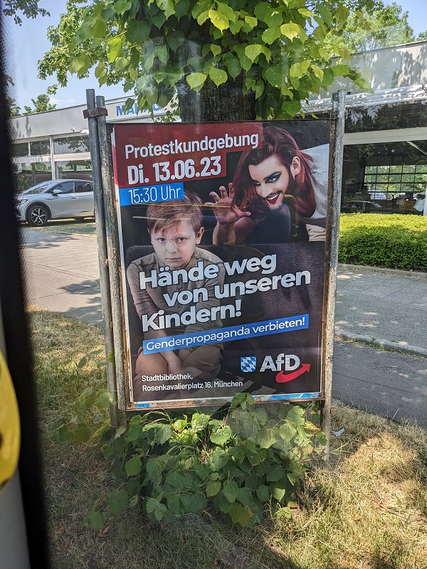 Grusel-Plakat der Blauen (2023)