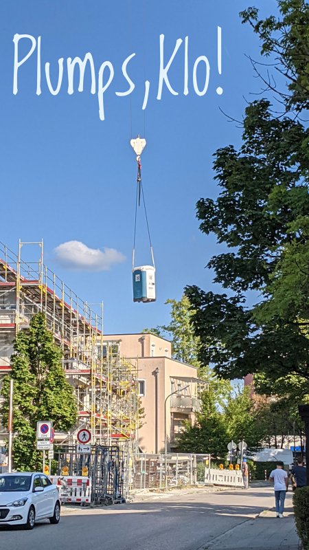 „Schwebe-Klo“ in Haar (2022)